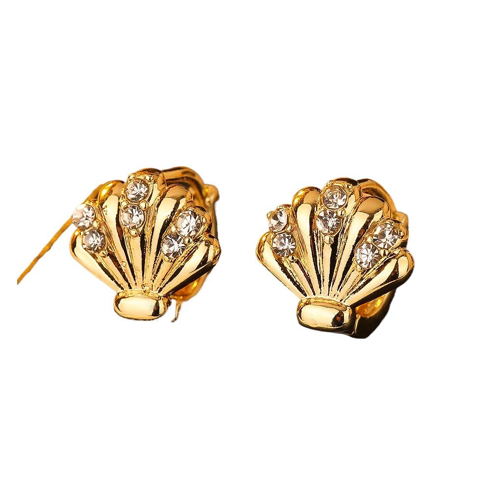 Europäische und amerikanische neue personalisierte Ohrringe mit einem hochwertigen Gefühl, Muschelohrringe für Frauen