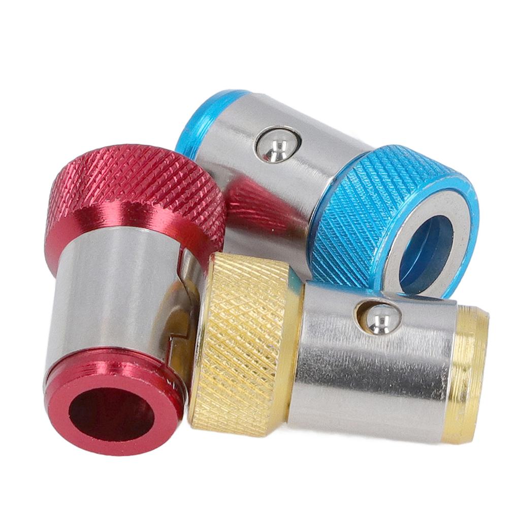 12 STÜCKE Magnetische Schraubenringe Aluminiumlegierung Rändelung Magnet Saug Bithalter für Sechskantschraubendreher