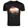 Nature Summer Mountains Deer Forest Graphic T Shirt Outdoor Tee