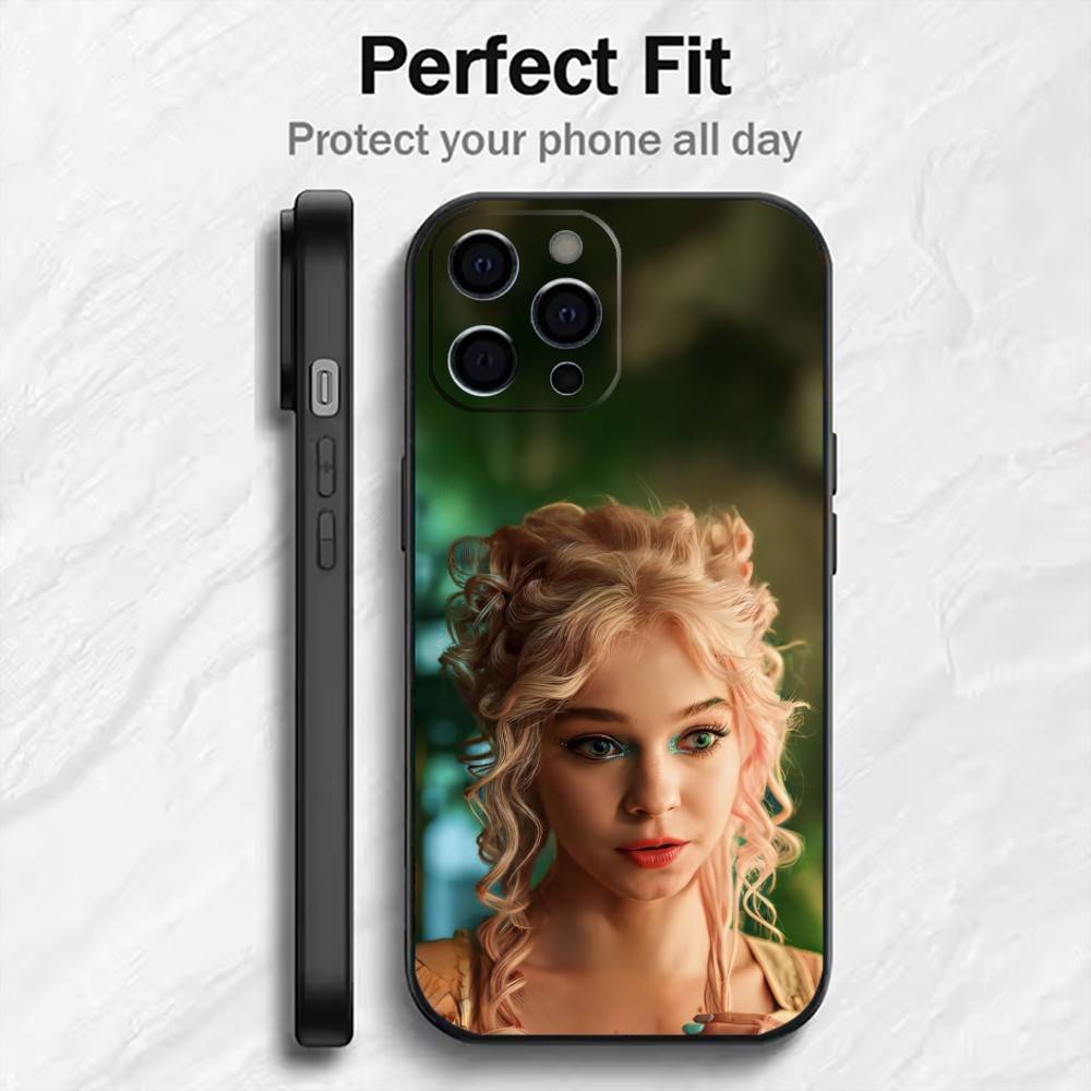 Enid S-Sinclair Beauty-Emma   Phone Case For iPhone17,16,15,14,13,12 Plus,Max Soft Silicone Black Cover