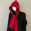 Acrylic Fibres Knitted Hooded Caps Soft Winter Neckerchief Hat Neck Collar Beanies Caps  Keep Warm