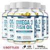 Triple-strength Omega-3 Fish Oil Capsules, Wild-caught EPA and DHA, Omega-3 Fatty Acids, Suitable for Adults.