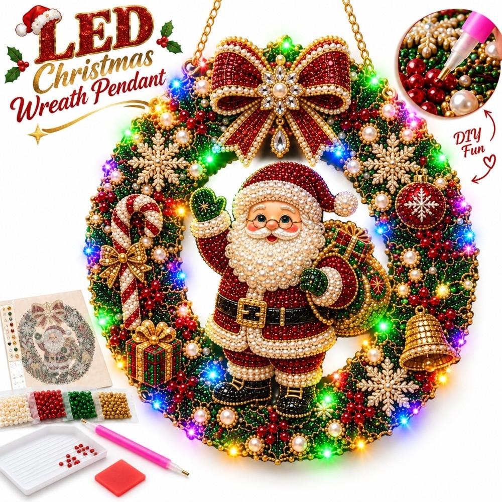 Dekorativer Weihnachts-Kranz Anhänger Funkelndes DIY Hänge-Set Weihnachts-Schmuck