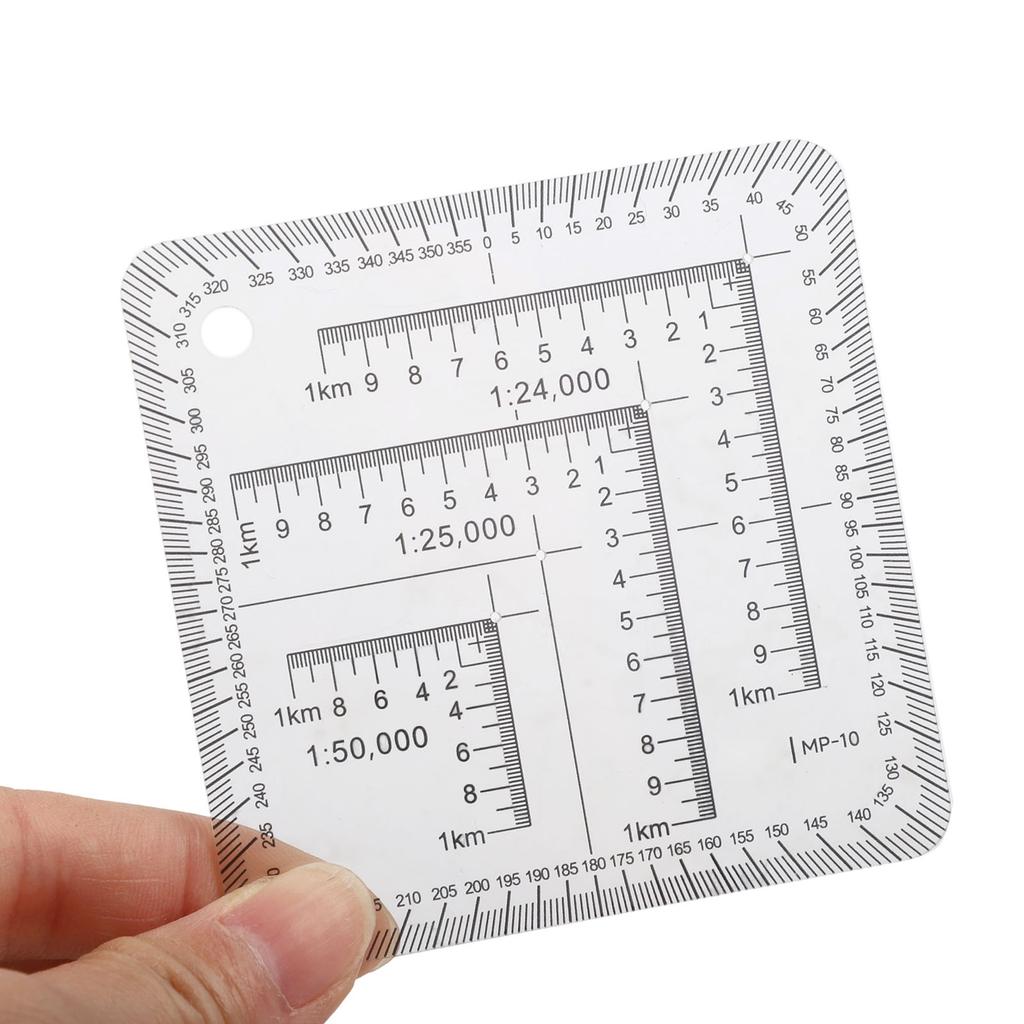 7cm Map Scale Protractor for Accurate For Construction Measurements Lightweight Acrylic Ruler for Geography Learning Tasks