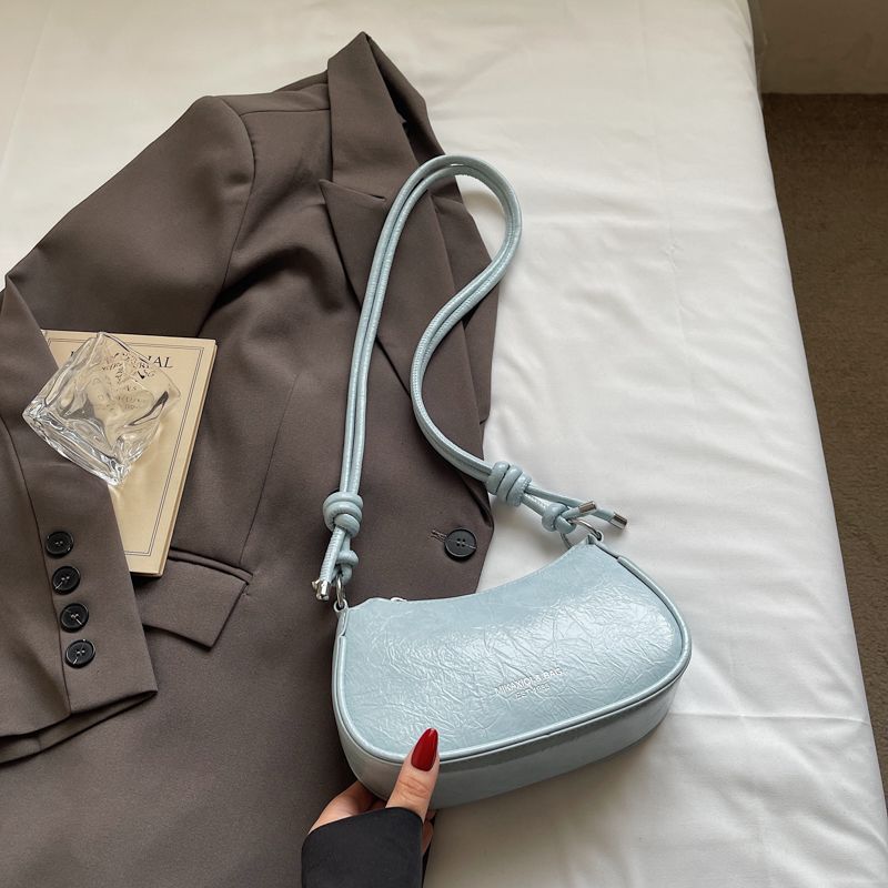 

This Year s Popular Bag for Women 2025 New Trendy High Sense Versitile Fashion Shoulder Underarm Bag Shoulder Small Bag Blue without pendant