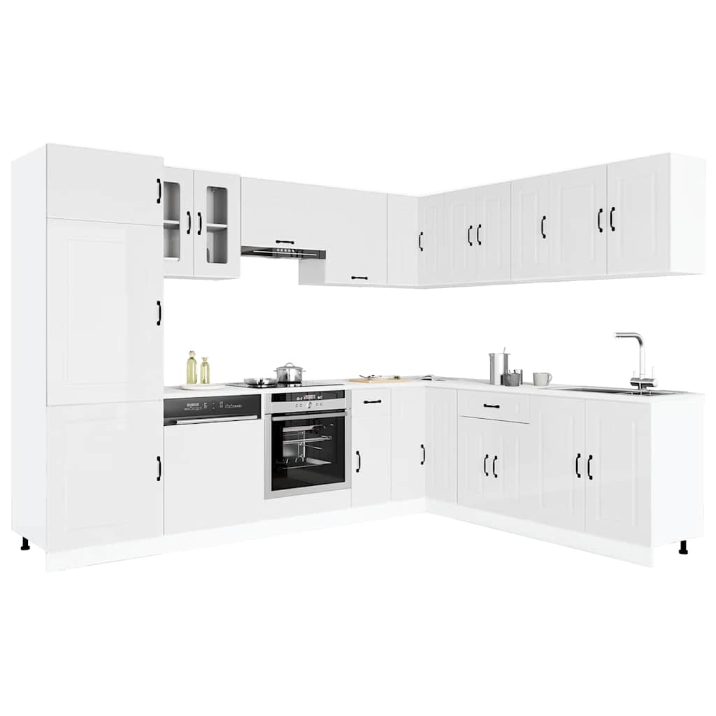 Vidaxl Küchenschrank-Set Kalmar, 14-teilig, Weiß