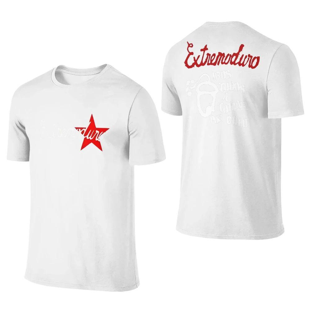 Y2k Retro Tops EXTREMODURO Band Printed TShirt Vintage Cotton Tees Round Neck Short Sleeve Oversized Cotton Clothes Unisex