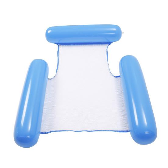 Aufblasbarer Pool-Schwimmsessel, ergonomische Kopfstütze, auslaufsicherer PVC-Liegestuhl für Schwimmbecken, PVC, schwimmendes Sofa für Kinder und Erwachsene, Wasserhängematte