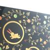Maeju Lacquerware Rabbit Arabesque 6.5 Three-tiered Bento Box, Black with Red Interior 8R-314