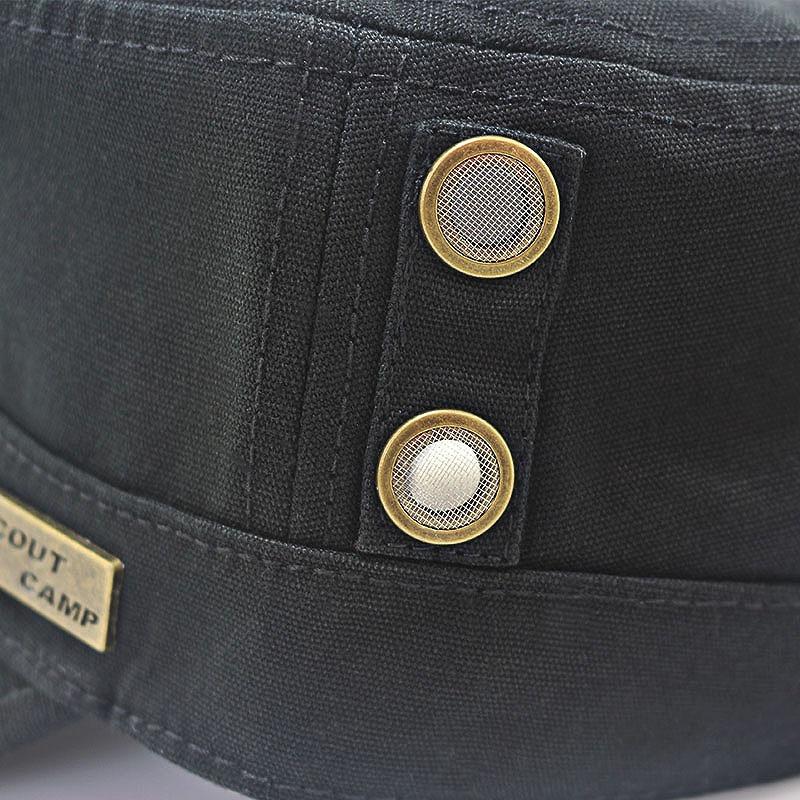 Flat top hat men's spring and autumn large men's hat canvas fashion autumn and winter duck tongue baseball cap