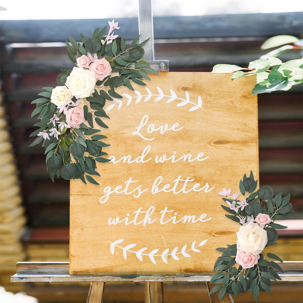 Artificial Flower Swags Realistic Wedding Welcome Sign Flowers for Wedding Ceremony Party Home Decor