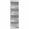 Wall Shelf Concrete Grey 30 X 15 X 100 Cm Engineered Wood