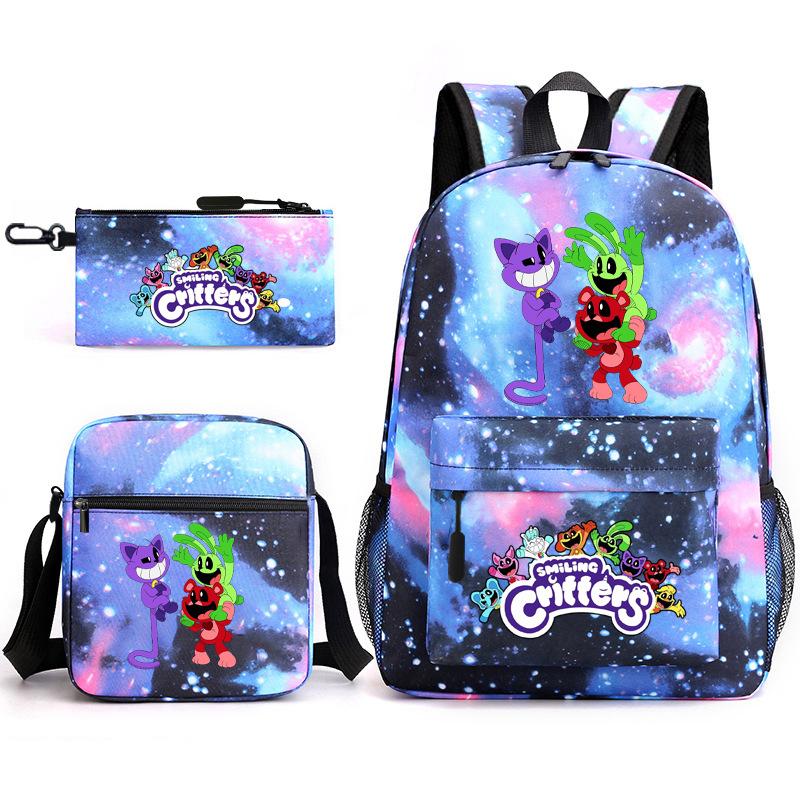 School season starry sky primary school student schoolbag smiling animal leisure backpack