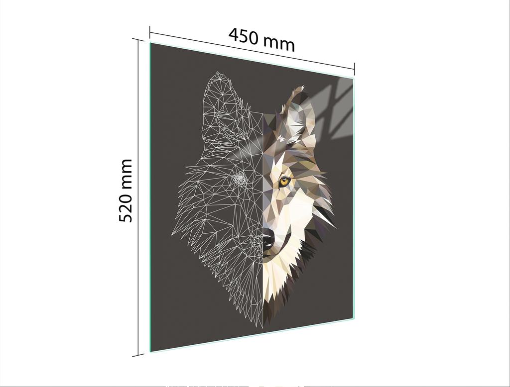 GLASS CUTTING BOARD 45x52 Wolf