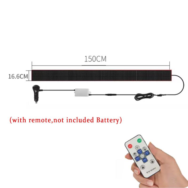 LED Soft Foldable Devil's Eye with Remote Control for Truck Text Board Windshield Graffiti Scrolling Stick Up Matrix Pixel Panel