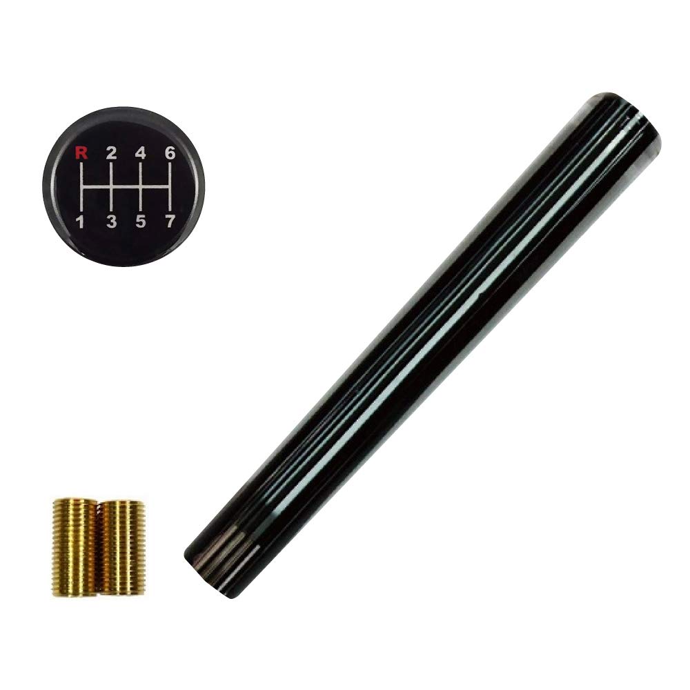 Retro Striped Shift Black for Fuso Super Hino Isuzu and Quon Knob, 300mm, Line, Great, Profia, UD, Kuon, (MM75-13113-BK)