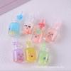 DIY Luminous Expression Bottle Pendant with Love Straw - Beverage Cup Keychain and Mobile Phone Charm with Hanging Hole