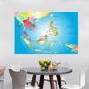 Many Styles The Southeast Asia Map,Chinese/English Bilingual,Wall Map Poster,Home School Classroom Decor,Travel Supplies