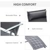 Sun Lounger Steel Frame Outdoor Folding Chaise Texteline Lounge Chair Recliner With Headrest And 7 Levels Adjustable Backrest Grey