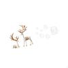 European Reindeer Sculpture And Acrylic Mirror Fish Wall Art Collectable Craft for Sofa TV