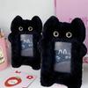 3-inch Photo Protector Case Black Cat Star Chasing Pendant Keychain ID Credit Case Outdoor