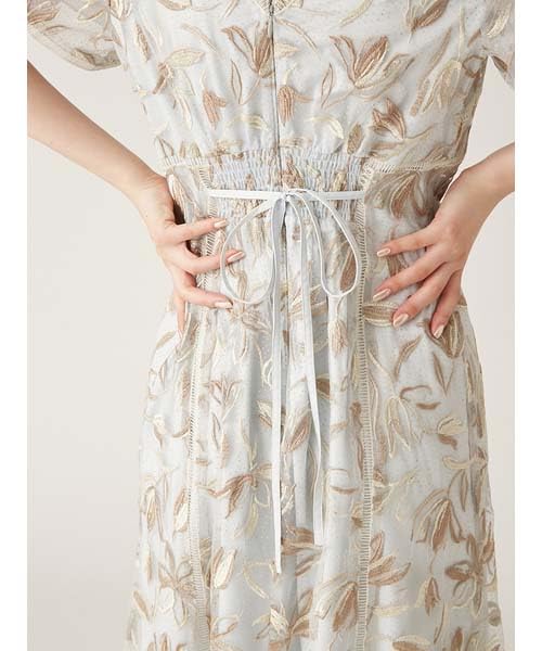 Lily Brown Embroidered Dress LWFO251118 LBLU Women's