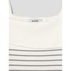 8SECONDS Striped Off-Shoulder Knit Ivory (114851Ay10)
