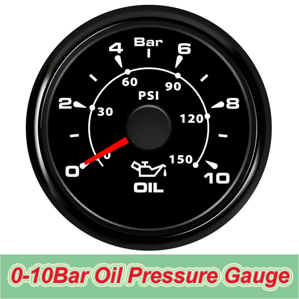 52mm Gauges Fuel Level Meter for Car Boat Yacht Gas Diesel Oil Tank Level Gauge Indicator 7colors LED Backlight Without Sensor