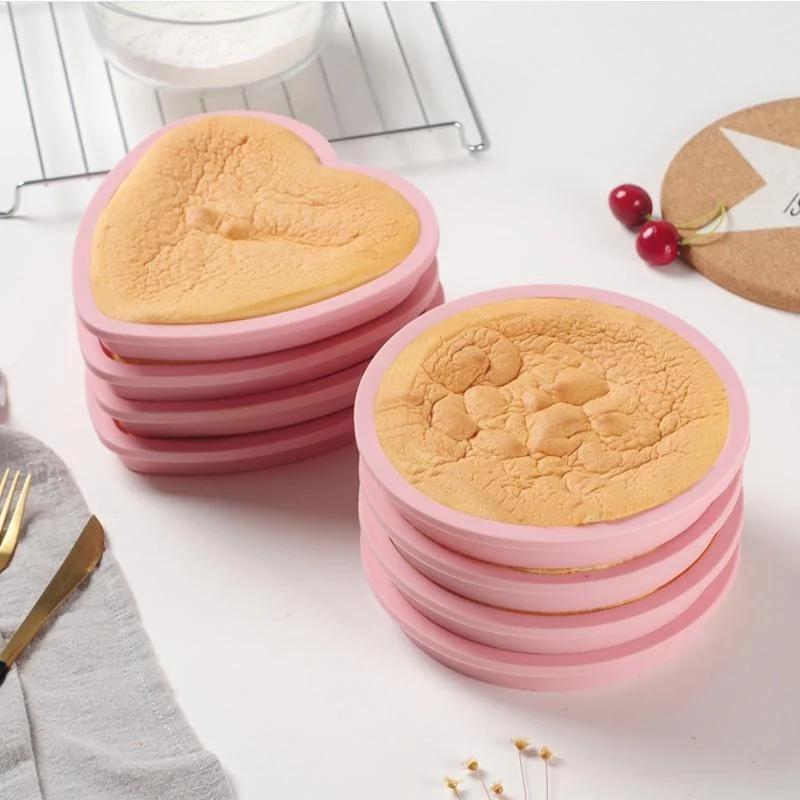 Backformen Kuchenform Silikon Kuchenform 6 Zoll Form Muffin Backwerkzeuge Haushalt Küche Rund Liebe Fondant Kuchenformen