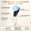 Micro-Current Facial Beauty Device Red Blue Light Facial Massager Instrument with Cooling Skin Tightening Firming Skin Care Tool