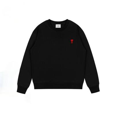 Pánska ležérna mikina s výšivkou srdca - Trendy, voľný strih, okrúhly výstrih, pár top