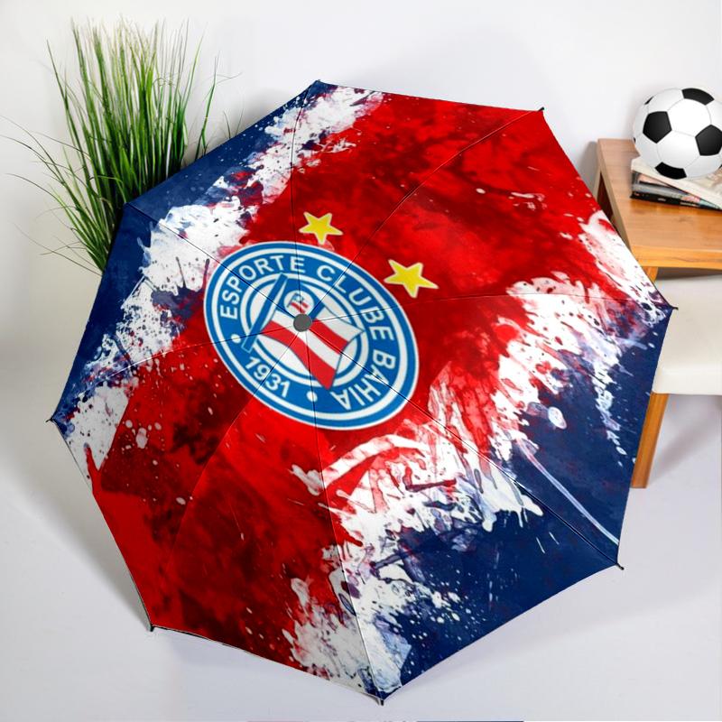 Ba-hia Sports Club Emblem Printed Automatic Umbrella, 8-Frame for Travel, camping, Casual Umbrella, Essential Gift for for family and friends