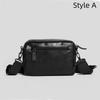 PU Shoulder Bag Men Casual Mobile Phone Bag Textured Leather Crossbody Bag Men  Street Wear