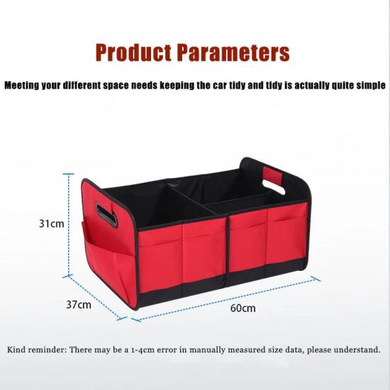 Large Collapsible Trunk Organizer with Multi Pockets Compartments Storage Organizer for Car SUV Minivan
