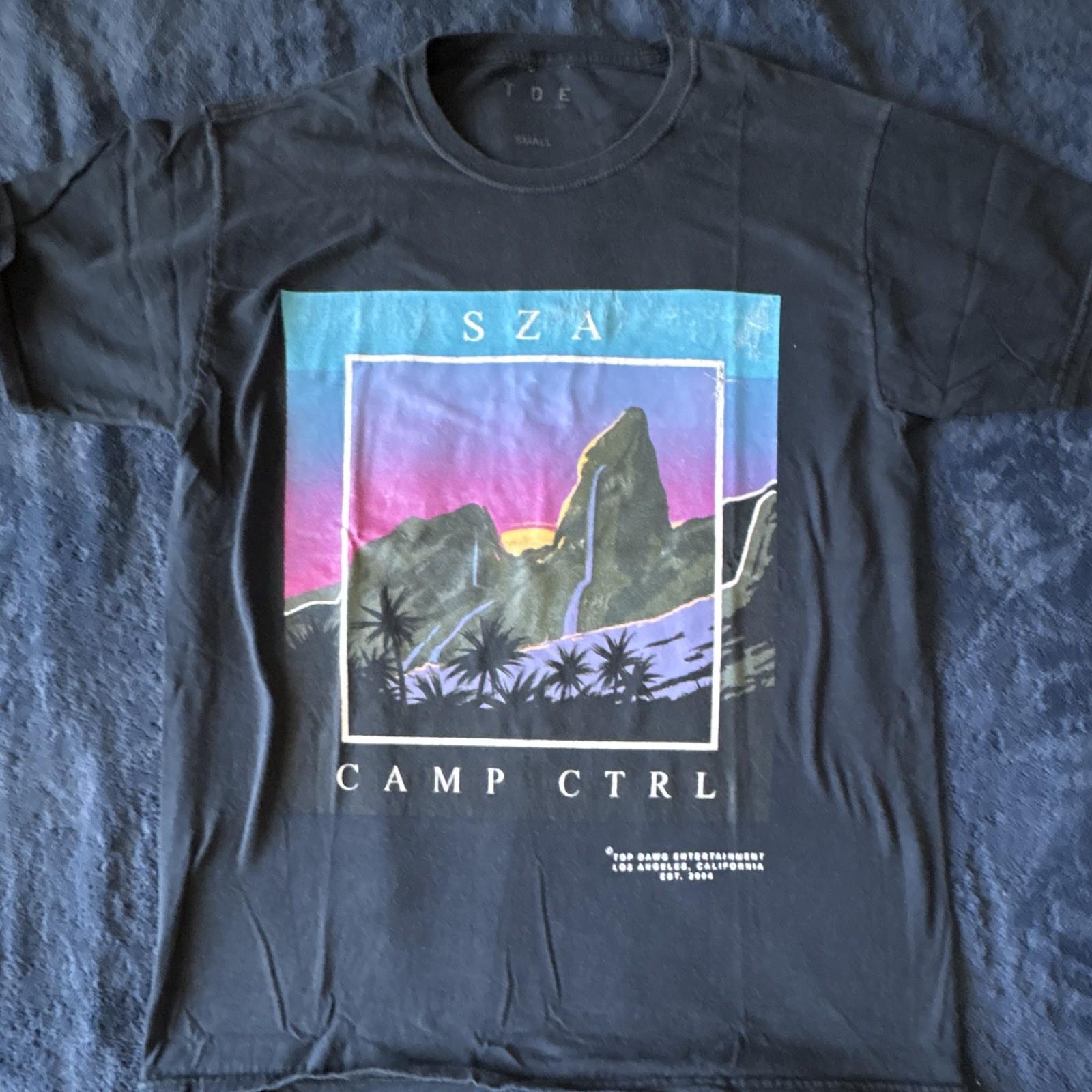 SZA Camp CTRL Black Graphic Print T-Shirt Crew Neck Small TDE Unisex T-Shirt S