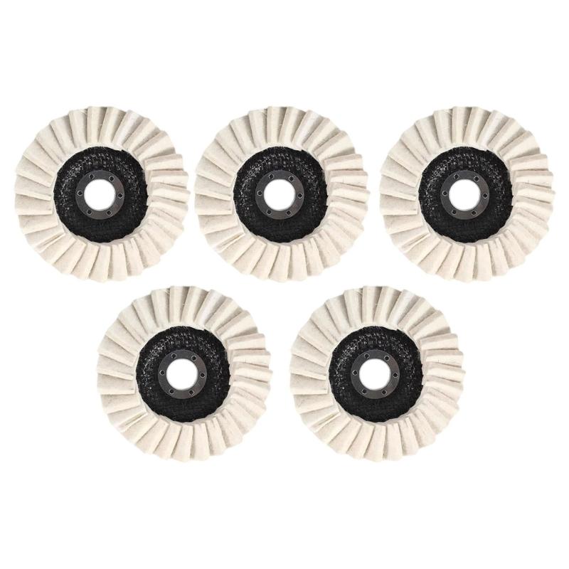 Anti Still Polishing Discs with Enhanced Contact Area 125MM Grinder Attachment Polishing Disc set for Oxidation Removal