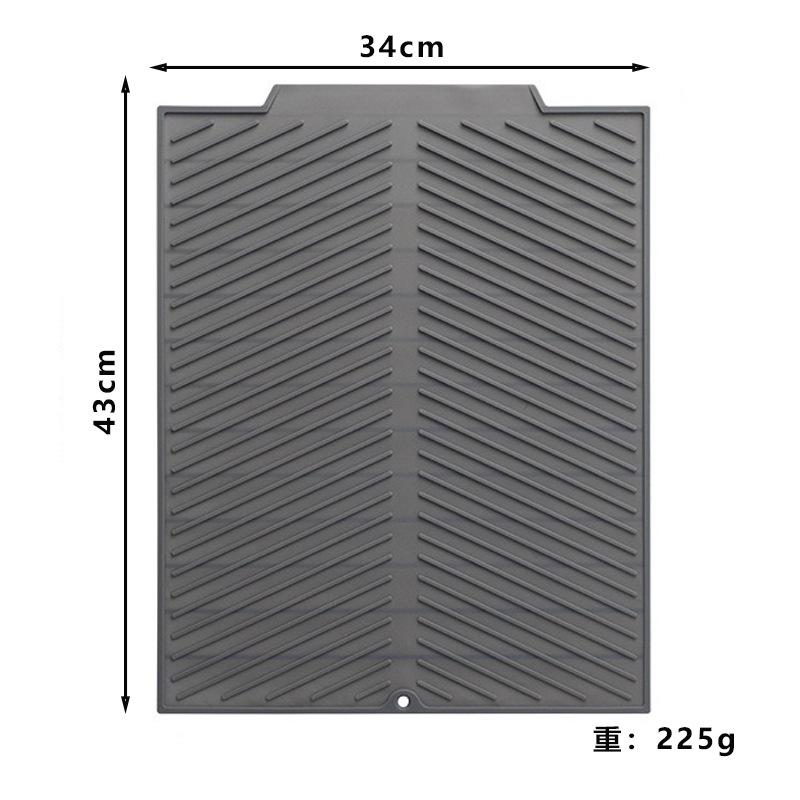 1PC Silicone Dreno Pad Secagem Tapete Potes Prato Dreno Tapete Para Cozinha Talheres Tapetes Antiderrapantes Anti-escaldante Coaster Utensílios De Cozinha