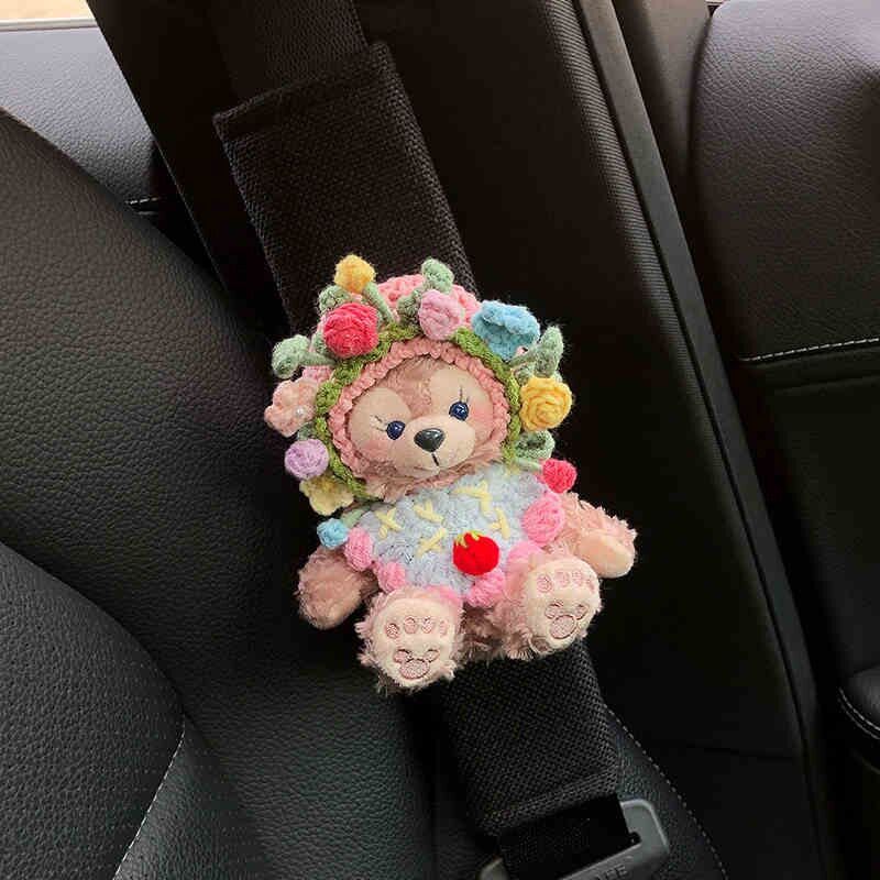 

Floral West Highland Terrier Doll Car Seatbelt Shoulder Pad Children s Safety Belt for All Seasons Women s Hairpin Pink Pocket Rose-Black Shoulder Pads 1