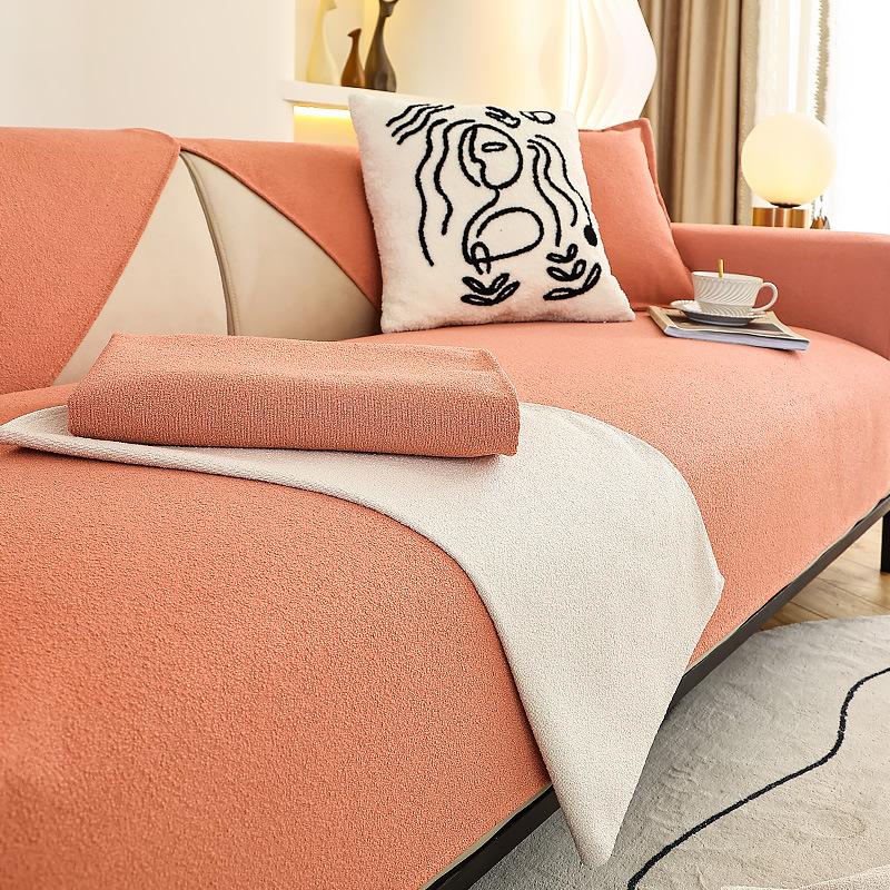 

Подушка для дивана Four Seasons, универсальные высококачественные нескользящие подушки для сиденья, скандинавский простой современный молочно-белый чехол для дивана, тканевый чехол 70*70cm