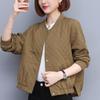 Women's Plaid Long-Sleeve Baseball Jacket, Spring/Autumn 2024 European Style Fashion.