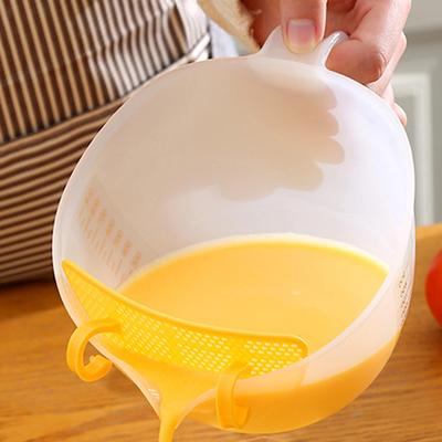 Mutfak Pişirme Aracı İçin Ölçekli Şeffaf Büyük Kapasiteli Ölçüm Kabı Yumurta Çırpma Kabı Saplı Kase Sıvı Karıştırma Ölçüm Kabı