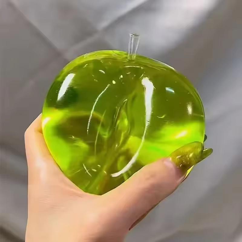 1pc Green Apple Squeeze Toys Pink Apple Slow Rebound Stress Relief Vent Fidget Toy Plasticity Squeeze Toy Relaxing Gift Ornament