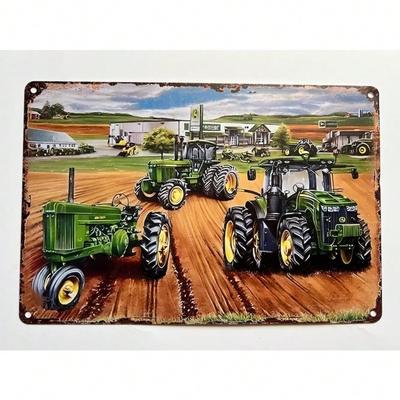 Vintage plechová cedule John Deere Farmářské nástěnné umění Garáž Mužská jeskyně Dárek