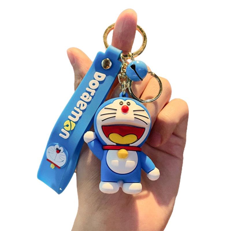 Keychain Doraemon Pvc Figurine Car Keyring Schoolbag Pendant Gifts Halloween
