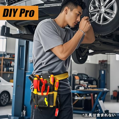 DIYPro 21-Compartment Electrician's Pouch with Clips, Tool Organizer - Heavy-Duty for Carpentry and Home Improvement