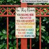 2D Flat, Vintage "You Belong in This Room" Rainbow Wall Decor - 12x8 Inch Aluminum Sign, Inspirational Slogan for Home & Classroom, Durable