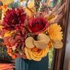 1 Bunch Fake Flower INS Style Autumn Color Tabletop Decoration Artificial Flowers Wedding Party Flower Arrangement Silk Bouquet