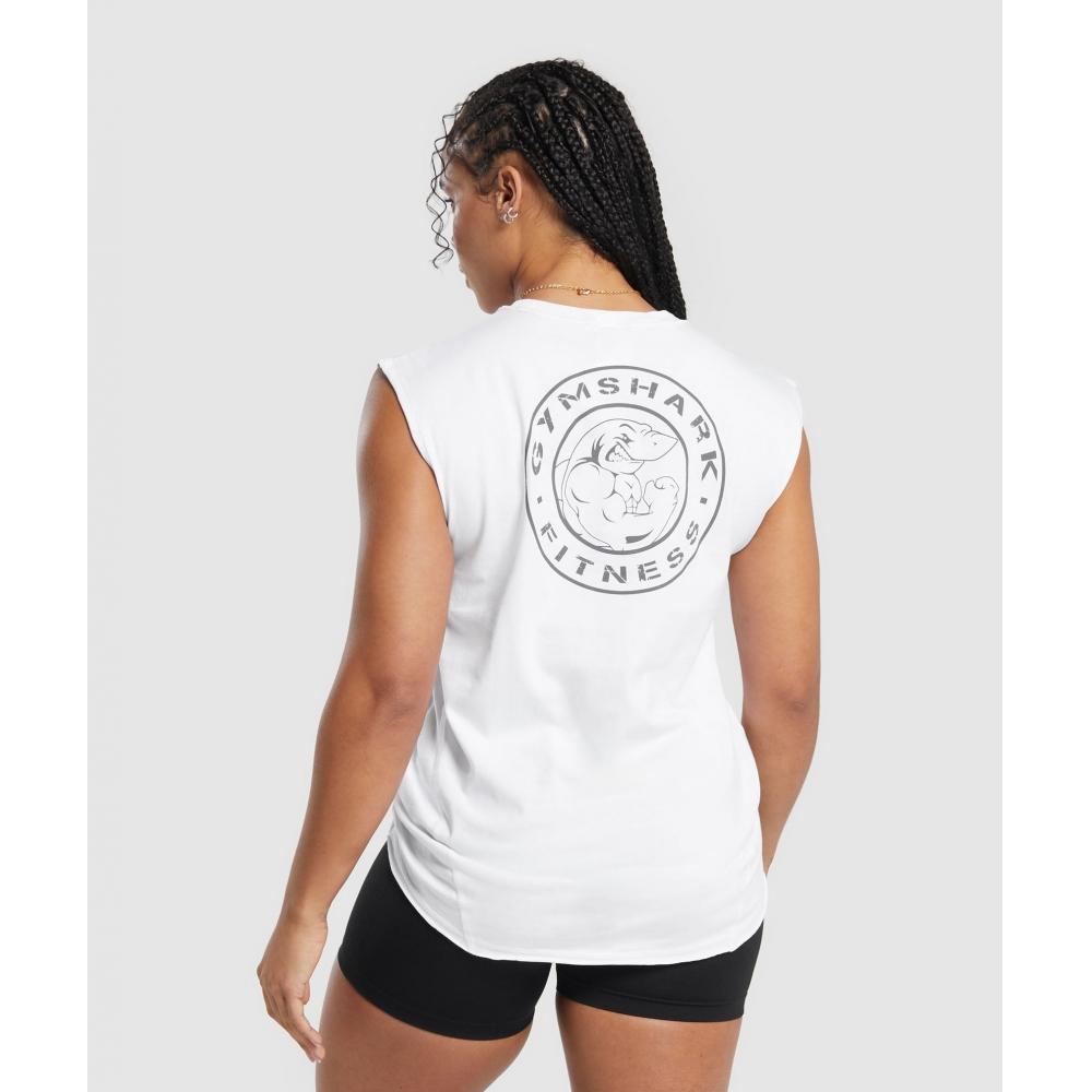 

Gymshark Летняя майка Legacy белая B7A4W WB57 XL