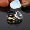 Irregular Geometric Men's Ring High Quality Stainless Steel Jewelry 3 Colors Popular High Street Accessories