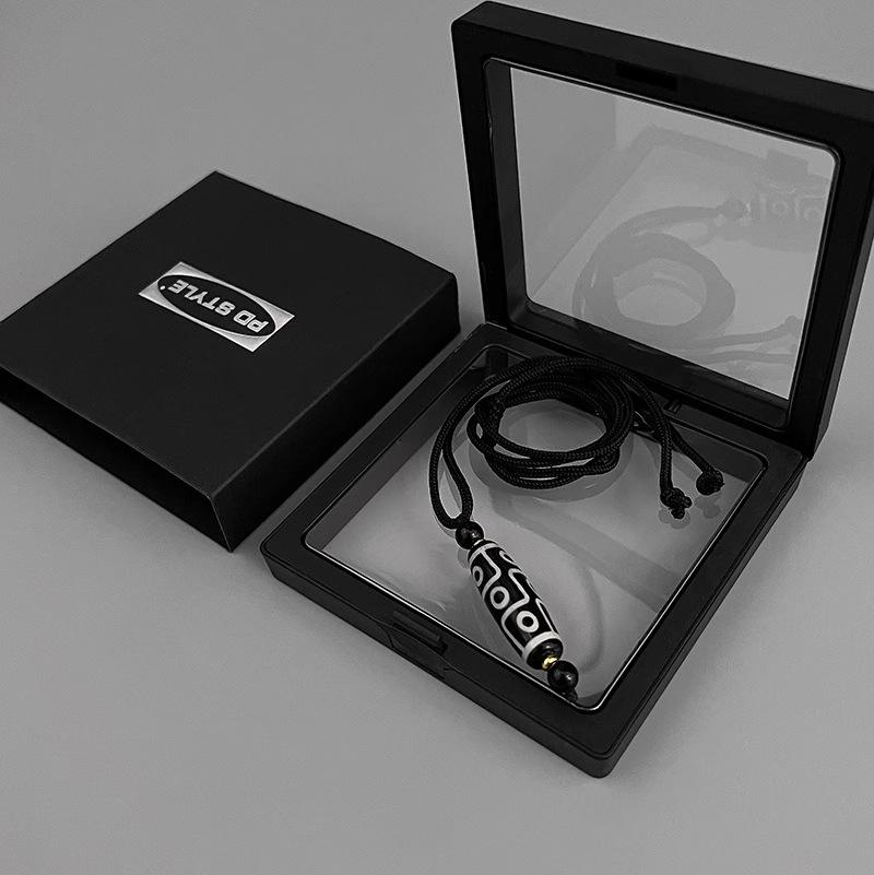 Retro Nine Eye Bead Necklace for Men, Rope, Clavicle Chain, Women's Accessories